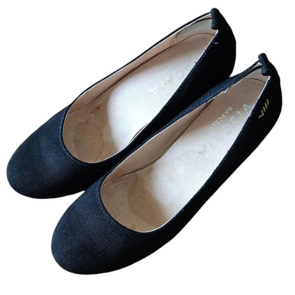 Viscata Barcelona Handmade Roses Espadrille Canvas Jute Wedges Black Size EU 40. - Picture 8 of 16